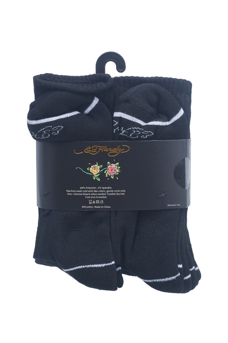 Athletic Half Cushion Crew Sock 7-Pack, Alternate, color, Black
