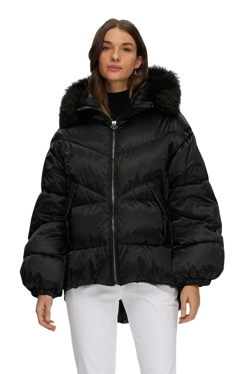 GORSKI Apres-Ski High-Low Jacket With Detachable Trim, Main, color,
