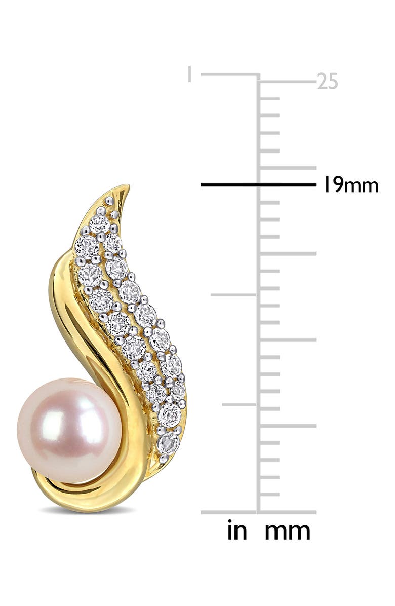 DELMAR 6-6.5mm Cultured Freshwater Pearl Stud Earrings, Alternate, color, White