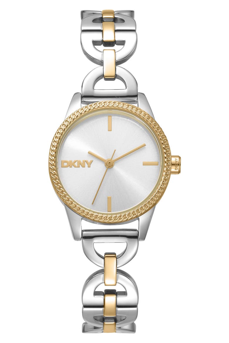 Open Link Bracelet Watch, 26mm, Main, color, SILVER