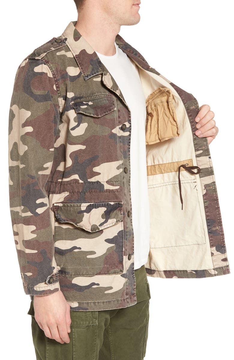 FRAME Denim Regular Fit Camo Field Jacket, Alternate, color,
