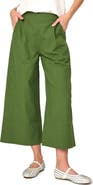GIBSONLOOK Crop Wide Leg Linen Blend Pants