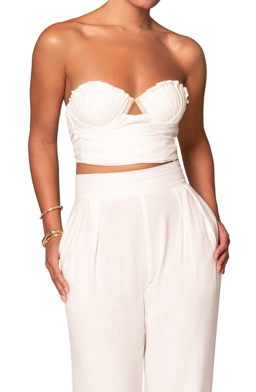 Shop Jluxlabel Arielle Corset Crop Top In White