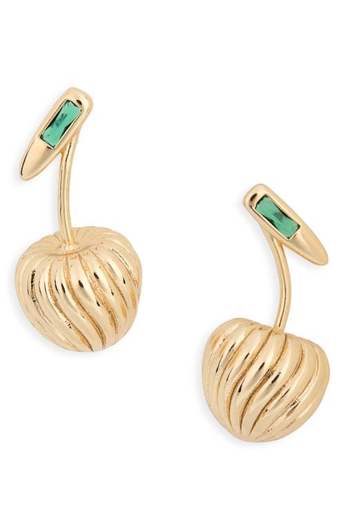Ettika Sweet Cherry Drop Earrings In Gold