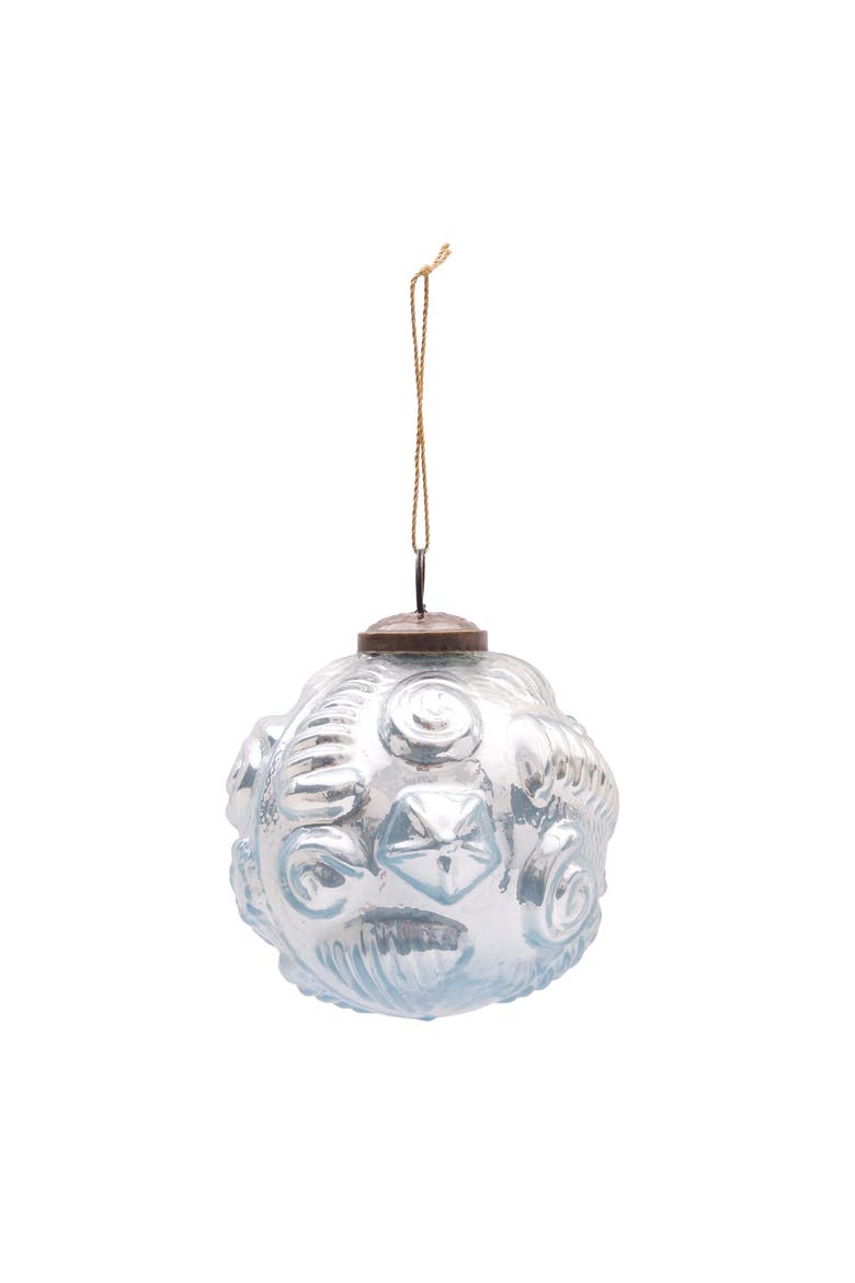 Blue Shells Glass Christmas Tree Ornament, Alternate, color, Blue