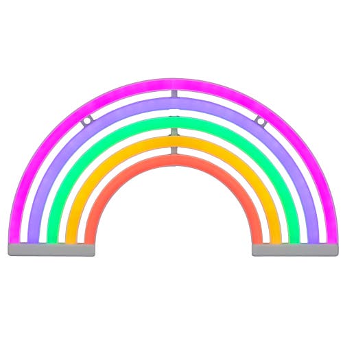 Northlight 12" Neon Led Multi-color Rainbow Light Wall Sign In Multi