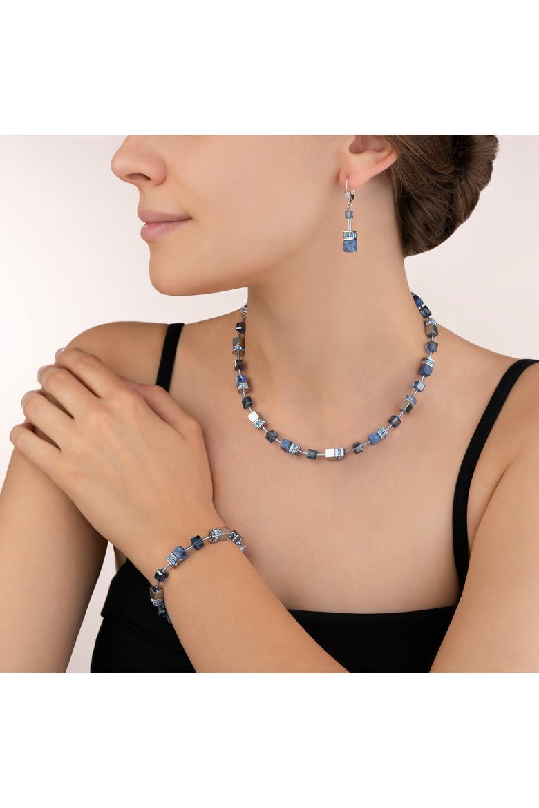 Geocube® Bracelet, Alternate, color, Sodalite & Haematite Blue