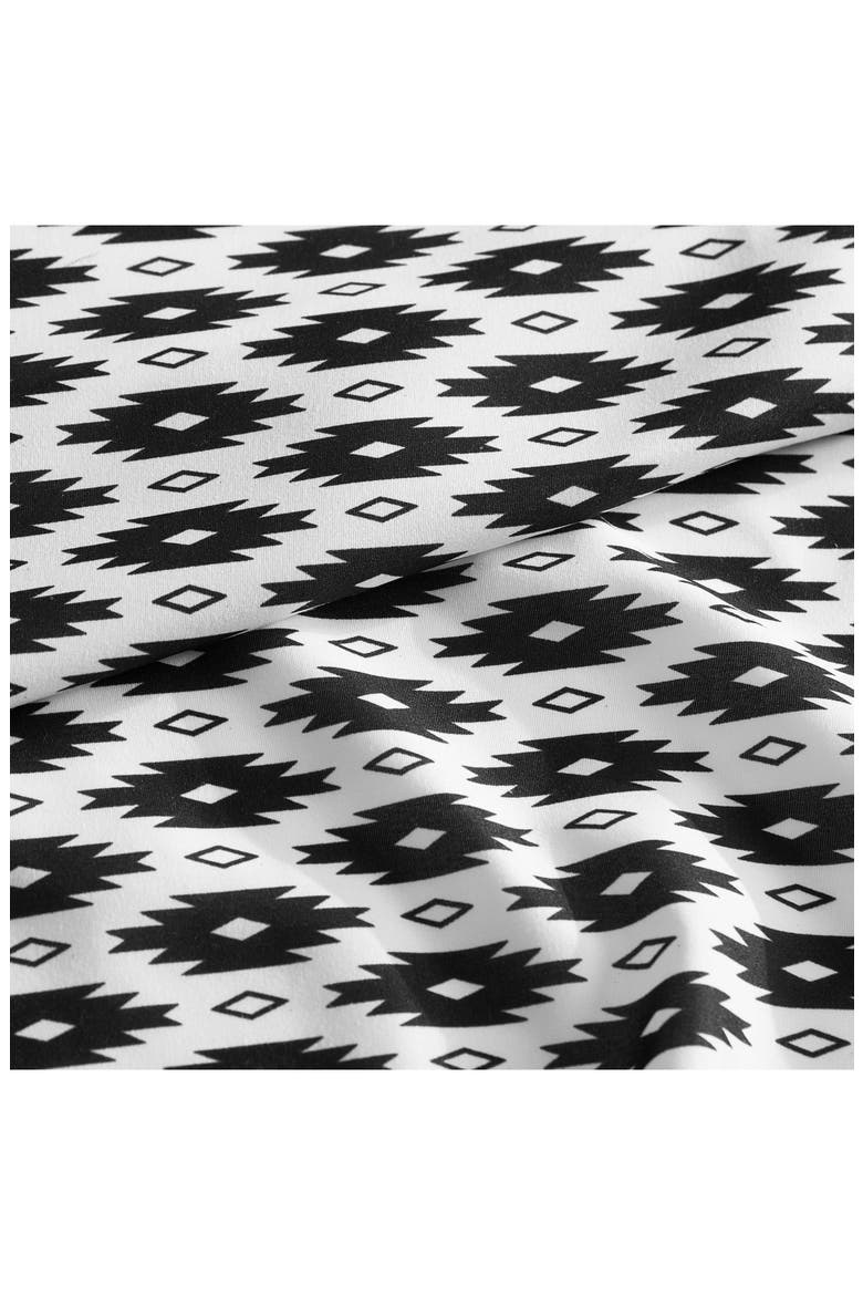 Blaze Geometric Microfiber Sheet Set, Alternate, color, BLACK
