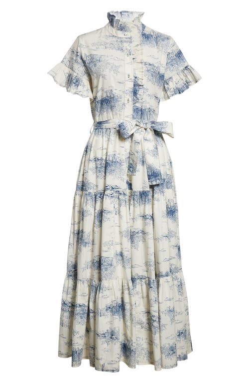 Mille Victoria Ruffle Front Dress In White