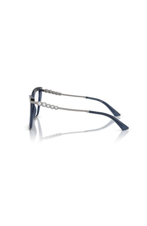 Jimmy Choo 53mm Cat Eye Optical Glasses In Blue
