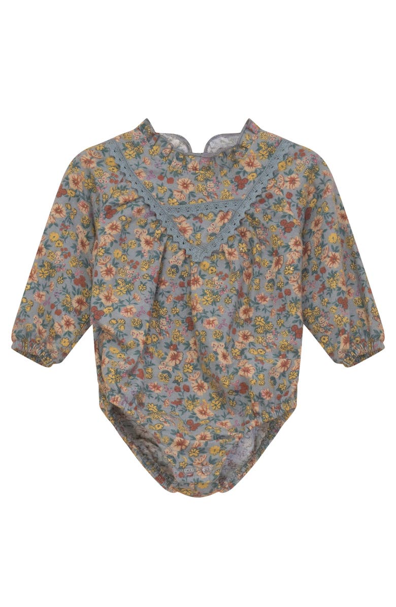 Clô Floral Print Woven Long Sleeve Bubble, Main, color, Blue Floral