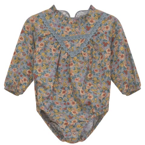 Floral Print Woven Long Sleeve Bubble (Baby)