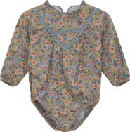 Clô Floral Print Woven Long Sleeve Bubble