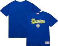 Mitchell & Ness Men's Mitchell & Ness Royal Golden State Warriors Hardwood Classics Felt Applique Slub T-Shirt