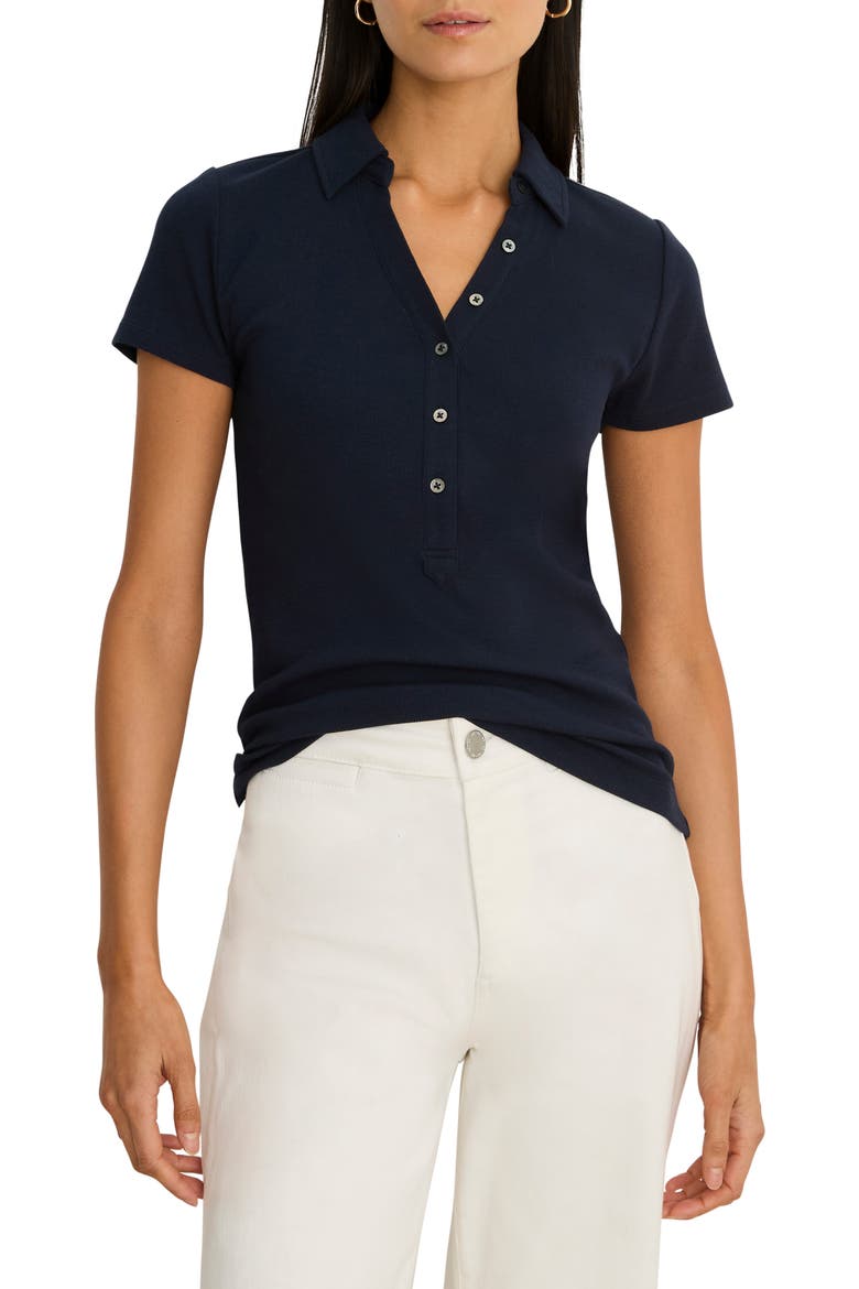 Perfect Knit Rib Polo, Main, color, DARK INDIGO