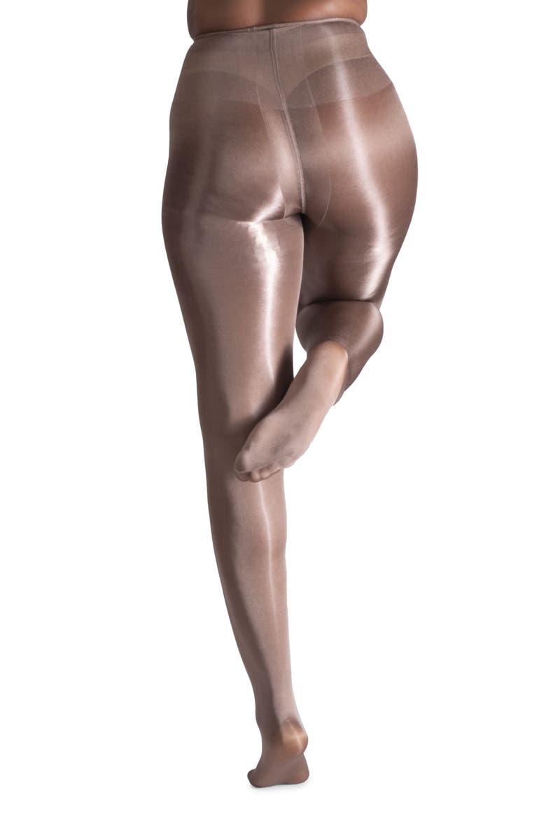 Lustrous Silky Shiny 40-Denier Semi-Opaque Tights, Alternate, color, COCOA
