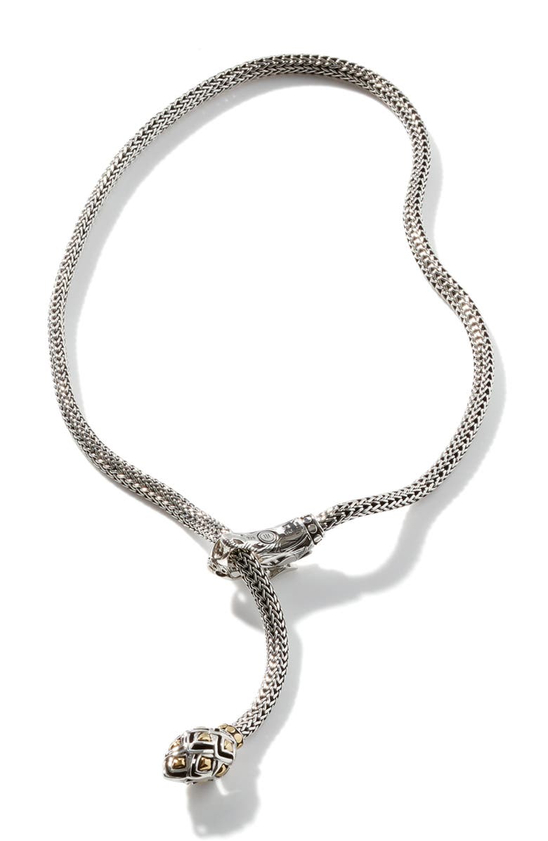 John Hardy Naga Y-Necklace, Alternate, color, Silver And Gold