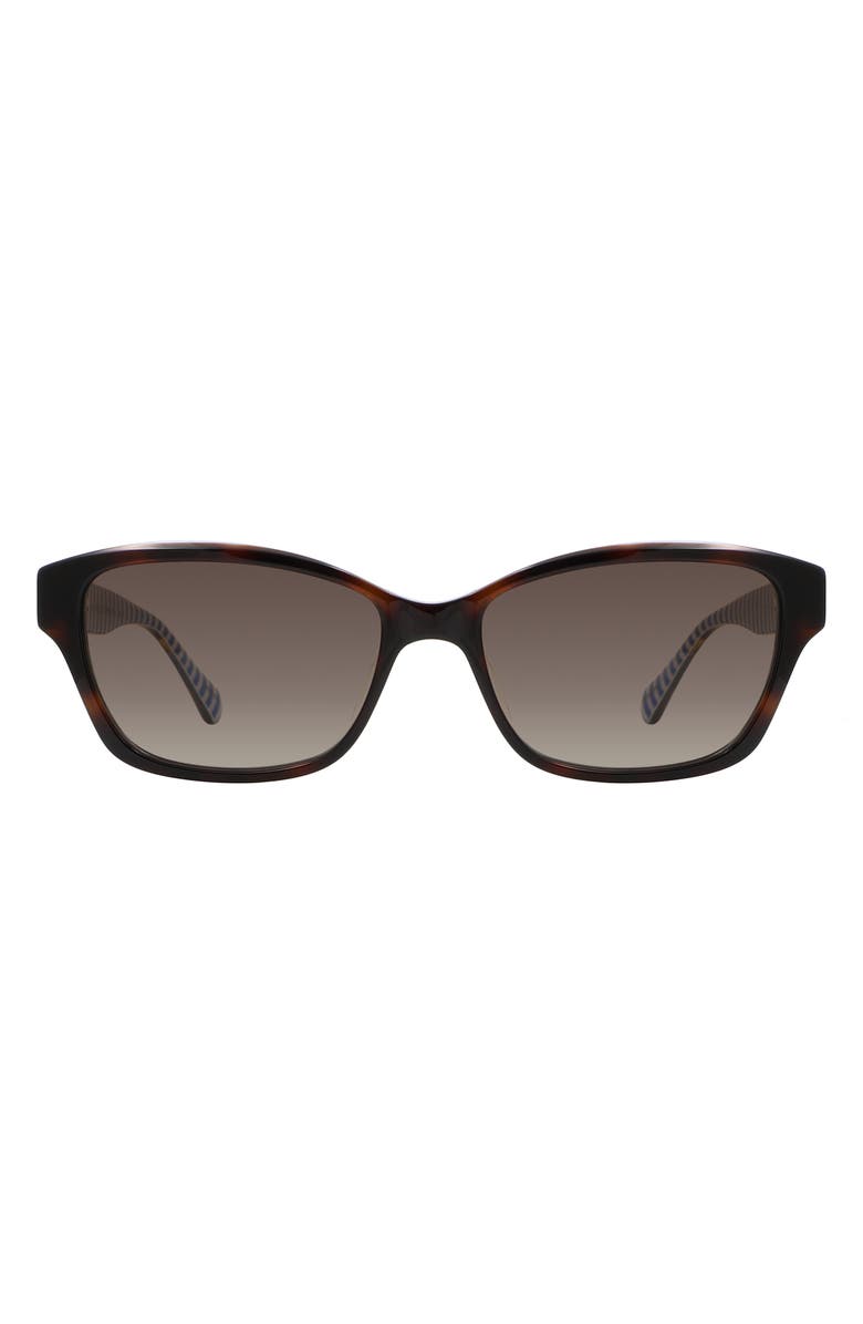 Kate Spade New York ayla 53mm gradient rectangular sunglasses, Main, color, Havana Blue/ Brown Sf