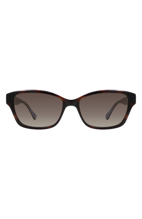 ayla 53mm gradient rectangular sunglasses