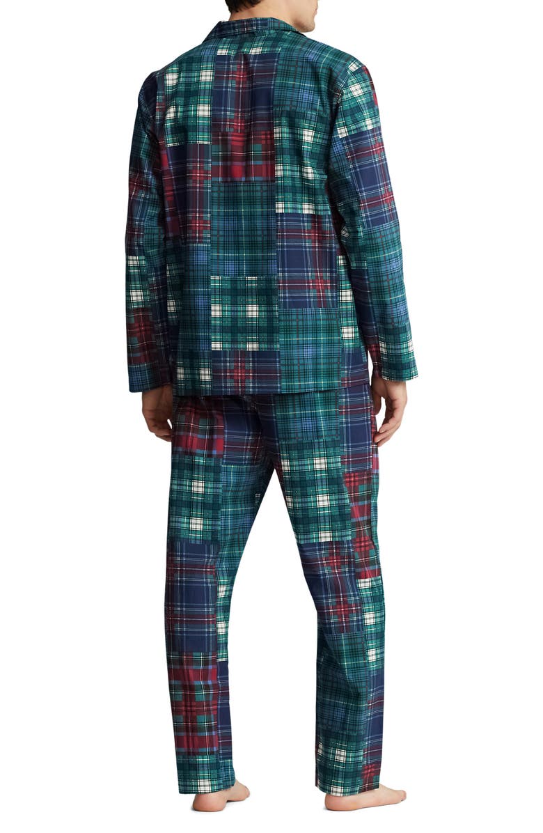 Polo Ralph Lauren Plaid Patchwork Cotton Pajamas, Alternate, color,
