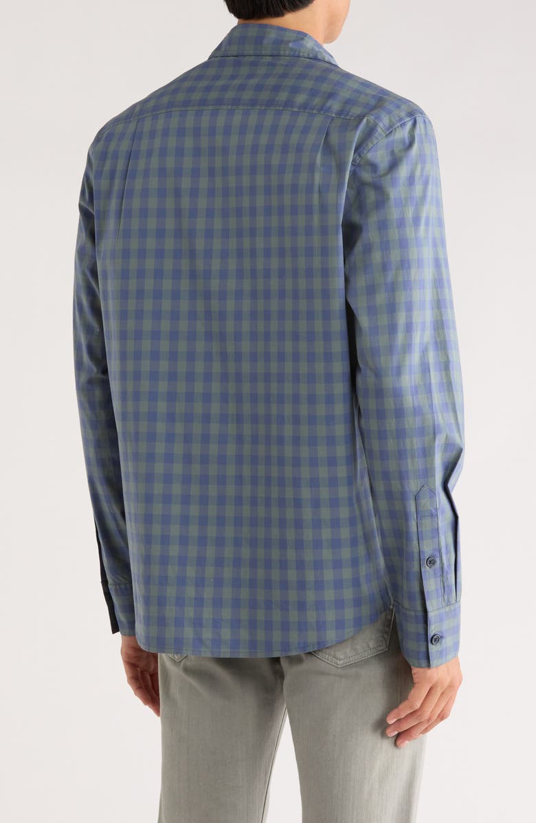 14th & Union Plaid Poplin Button-Up Shirt, Alternate, color, Green Balsam Griffin Gingham