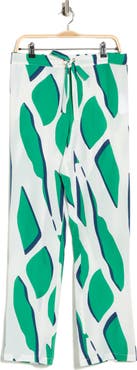 Diane von Furstenberg Diane Silk Georgette Straight Leg Pants