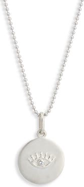 Anzie Lash Evil Eye Disk Pendant Necklace