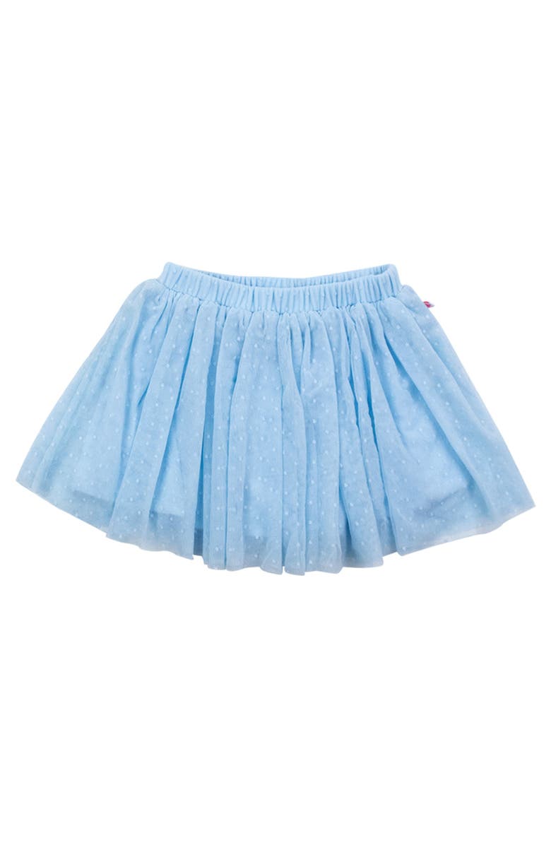 RuffleButts Girls Dotted Tulle Skirt, Main, color, Light Blue