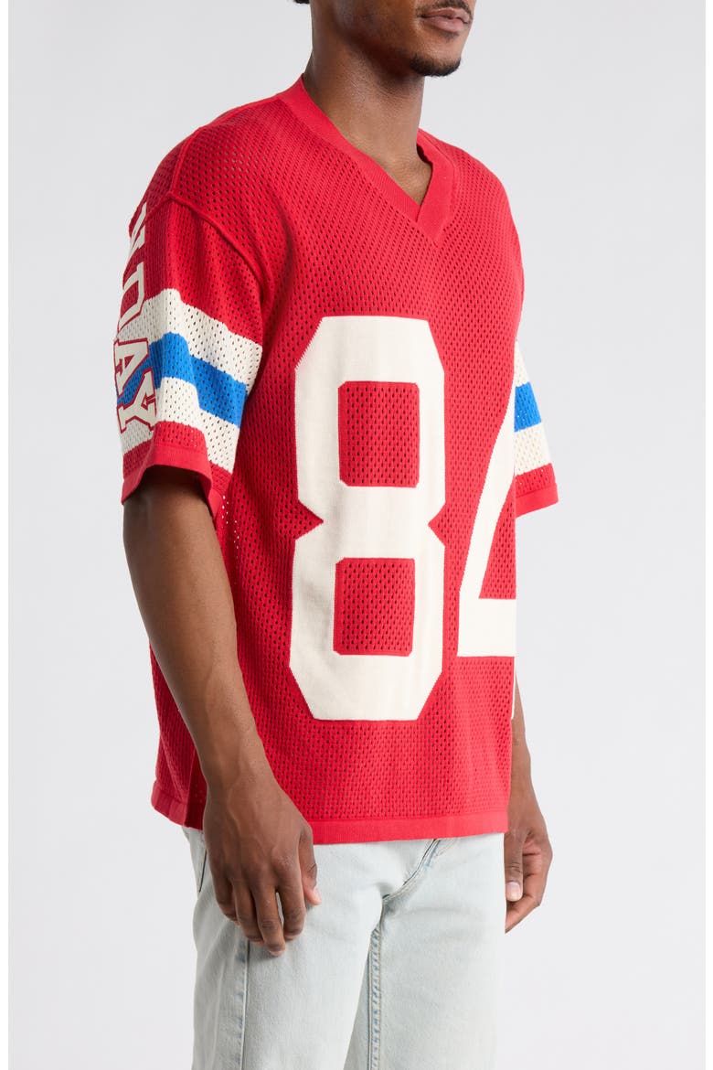 Mesh Knit Jersey, Alternate, color, RED