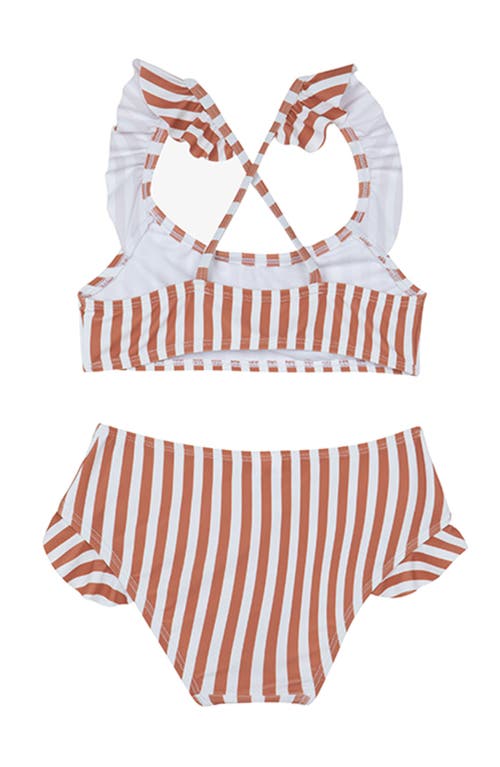 GOTTEX GOTTEX KIDS SWEET STRIPE SCOOP NECK RUFFLE SWIM SET
