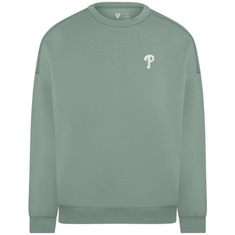 Women's Levelwear Sage Green Philadelphia Phillies Luxe Signature Tri-Blend Pullover Sweatshirt