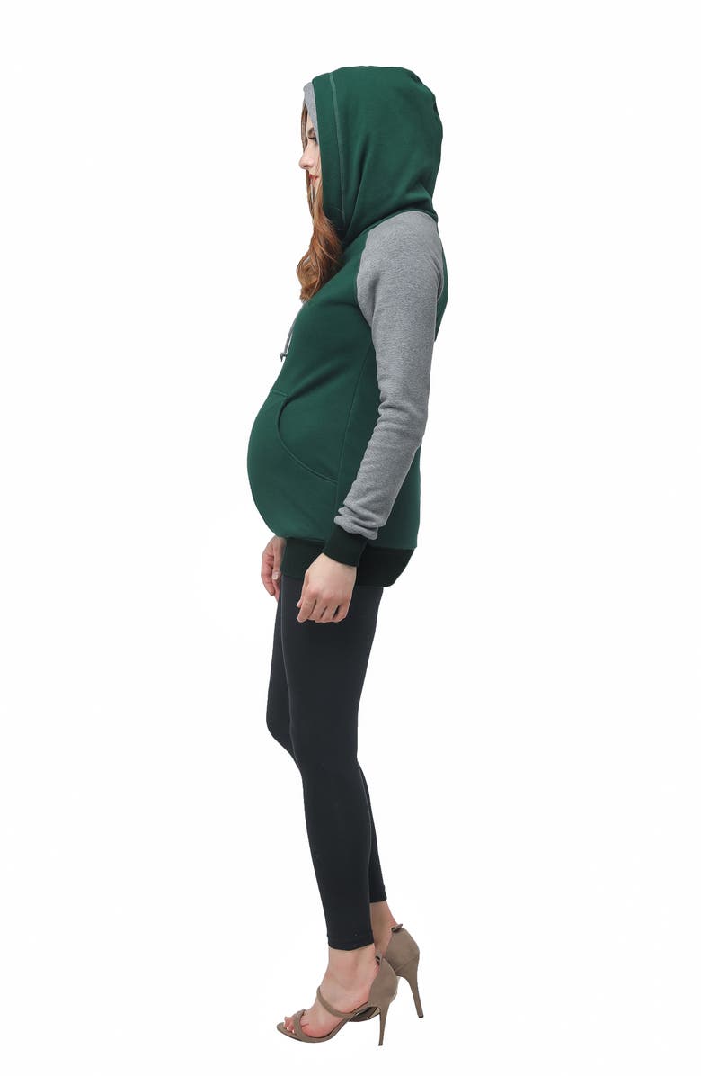 Kimi and Kai Colorblock Maternity Hoodie, Alternate, color, 