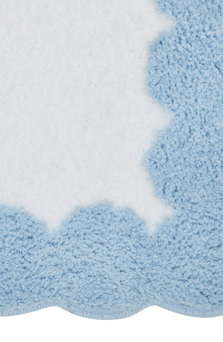 VCNY HOME Scalloped Edge Tufted Bath Mat, Alternate, color, Blue/ White