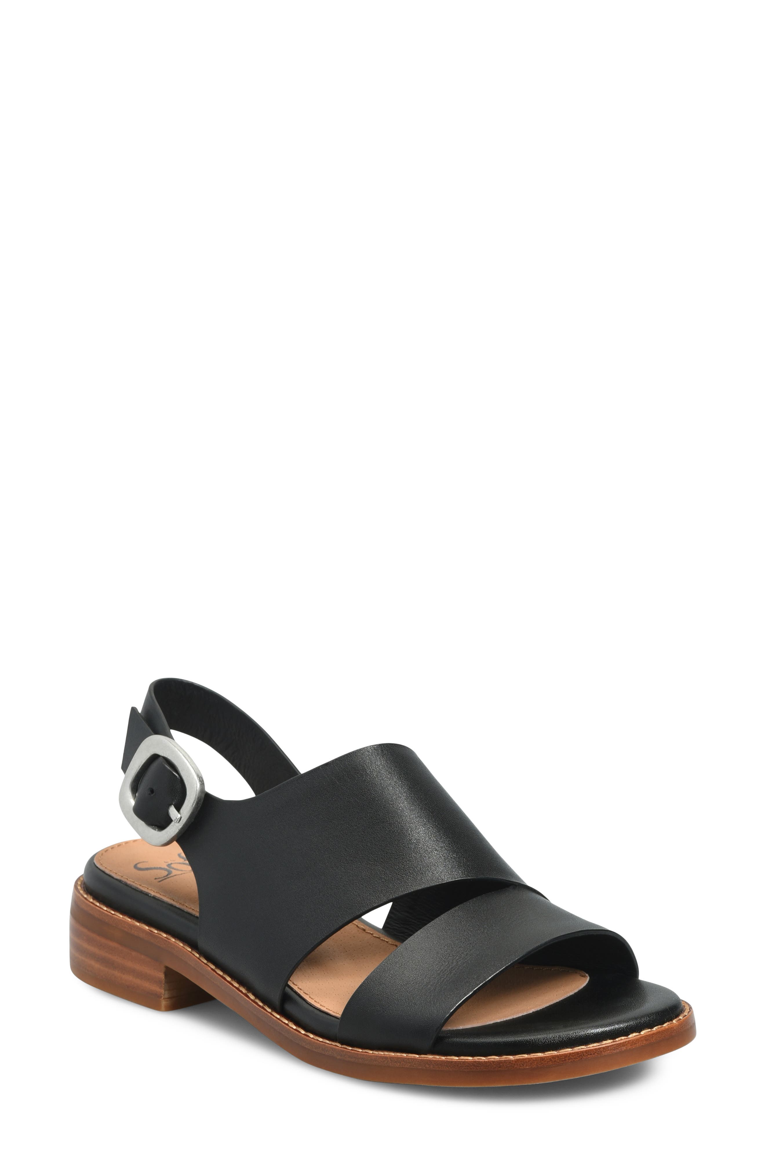 Söfft Nivian Slingback Sandal, Main, color, Black