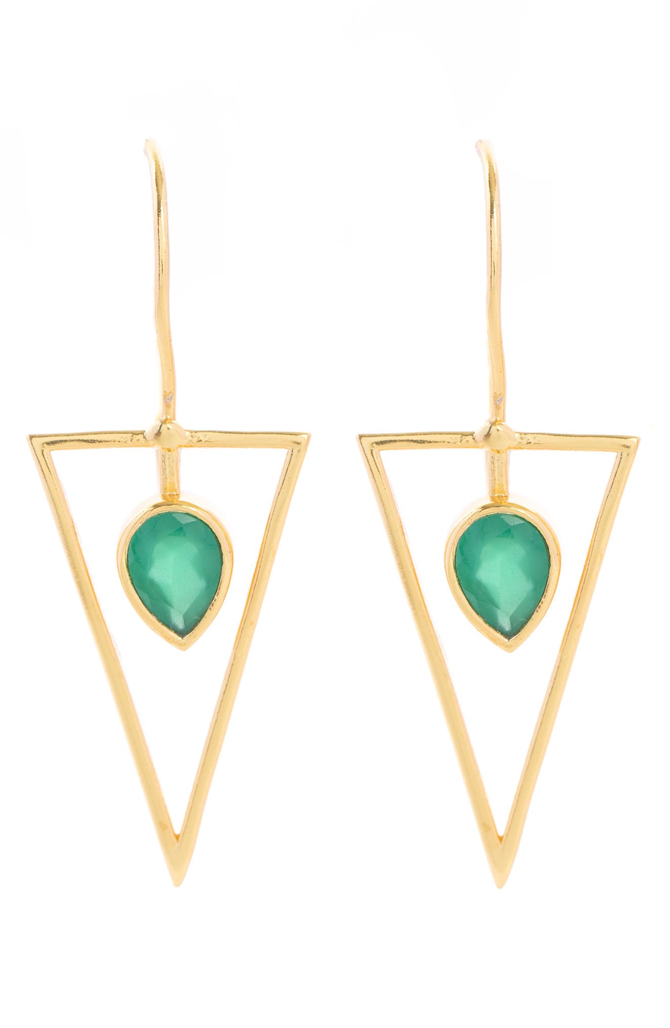 SAACHI Minimalist Stone Drop Earrings
