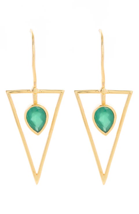 Minimalist Stone Drop Earrings