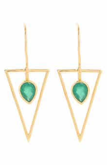 SAACHI Minimalist Stone Drop Earrings