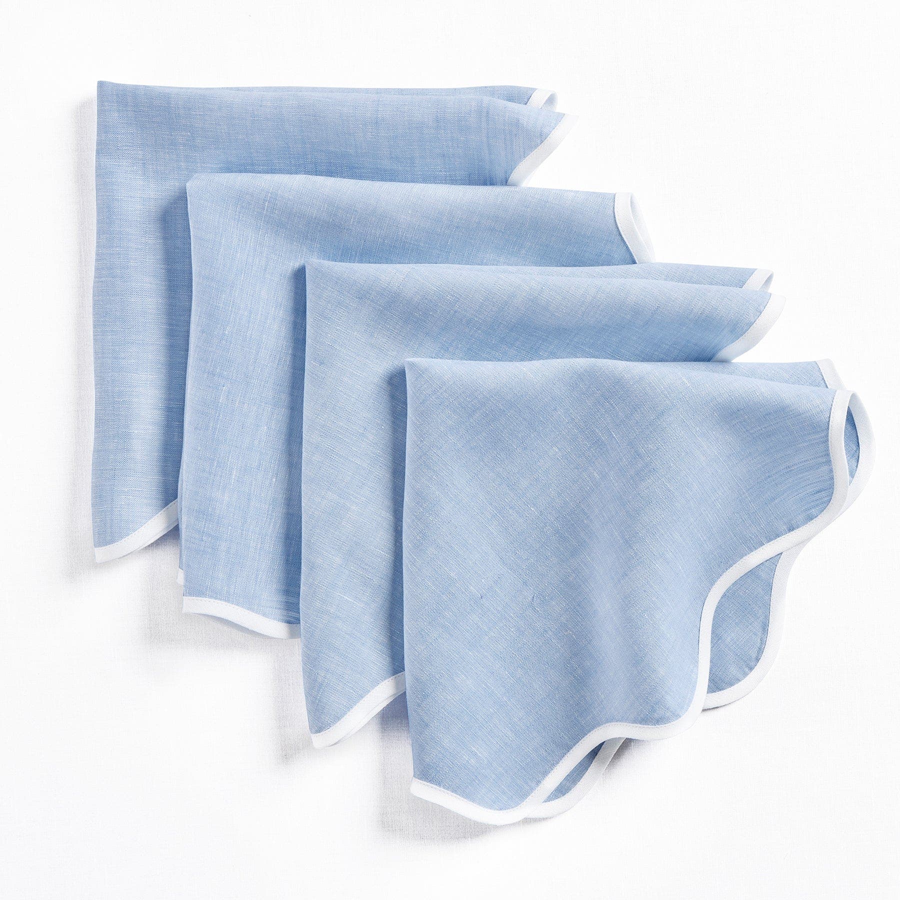 selected White and Chambray Blue