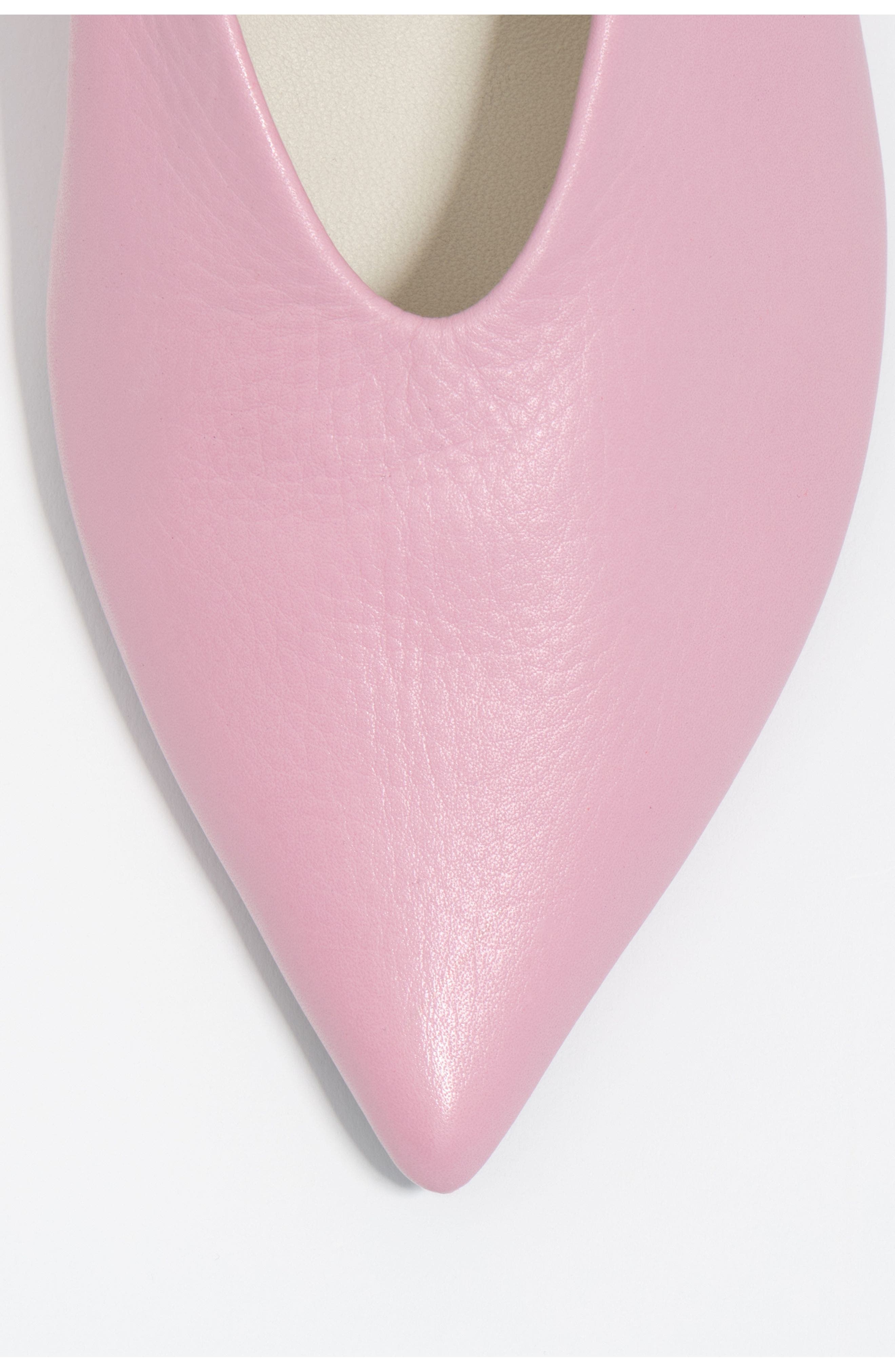 Leather Mid-Heel Shoe., Alternate, color, LIGHT PINK