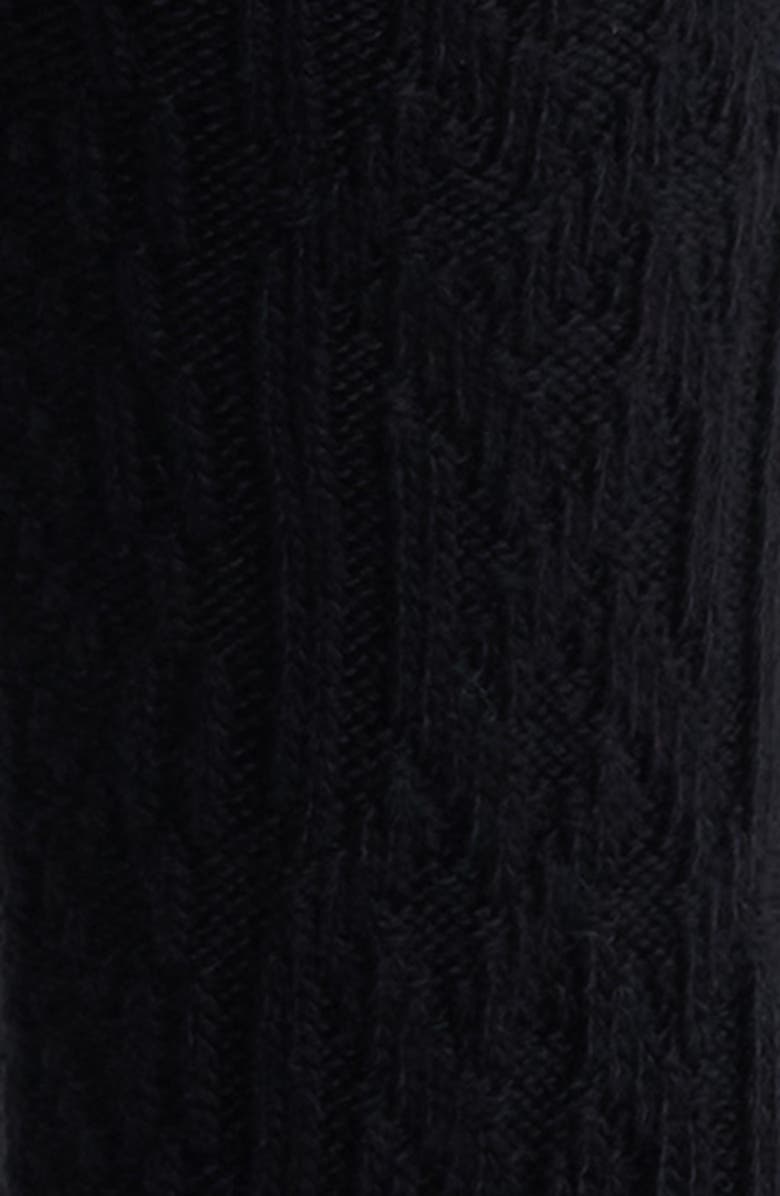 Hue Cable Knee High Socks, Alternate, color, Black