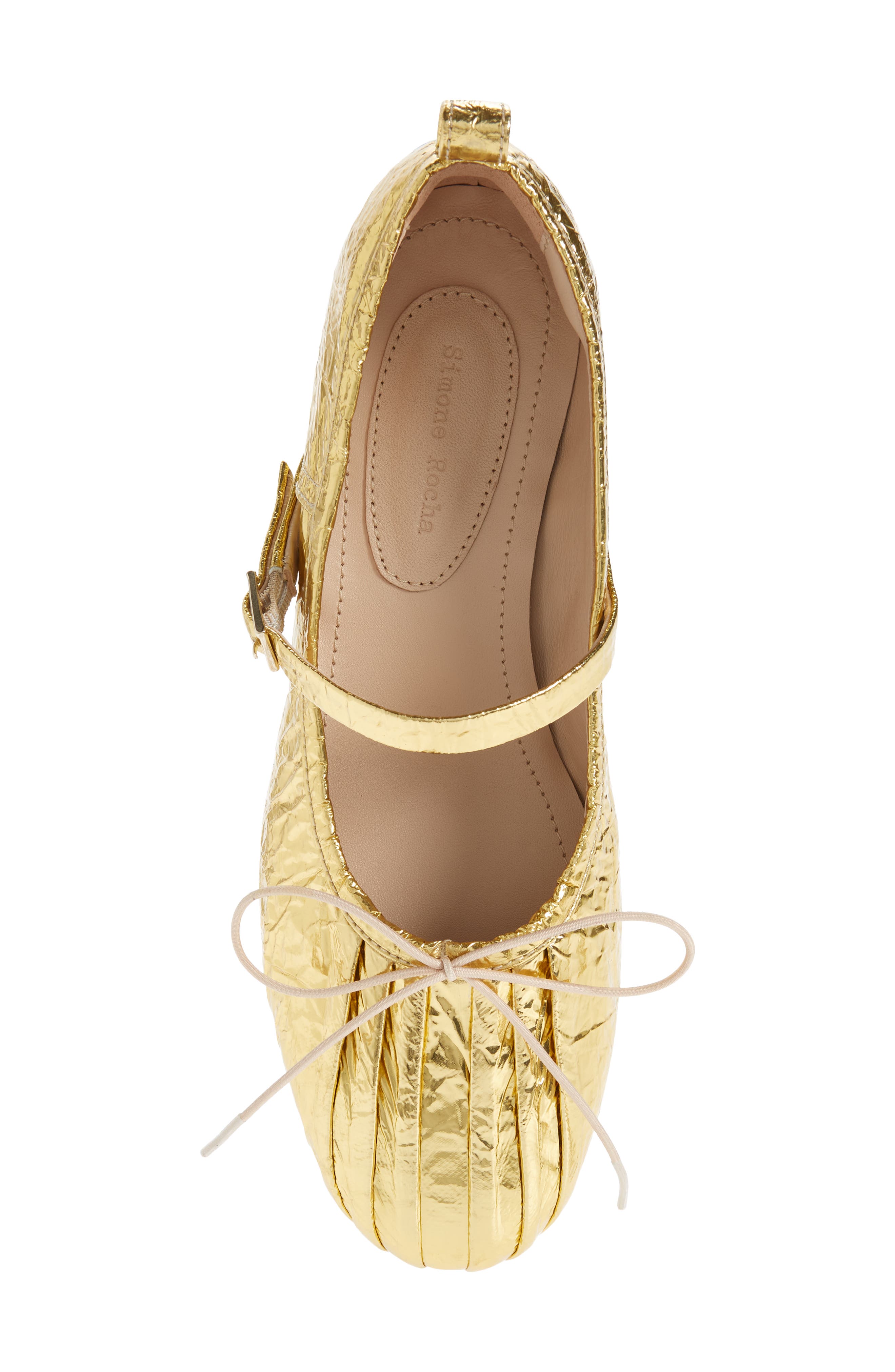Simone Rocha Classic Pleated Toe Ballerina Flat, Alternate, color, 