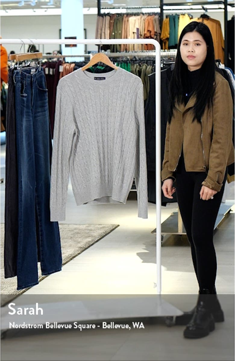 Cable Cotton Crewneck Sweater, sales video thumbnail