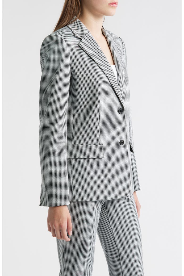 Check Single Breasted Blazer, Alternate, color, BLACK MULTI