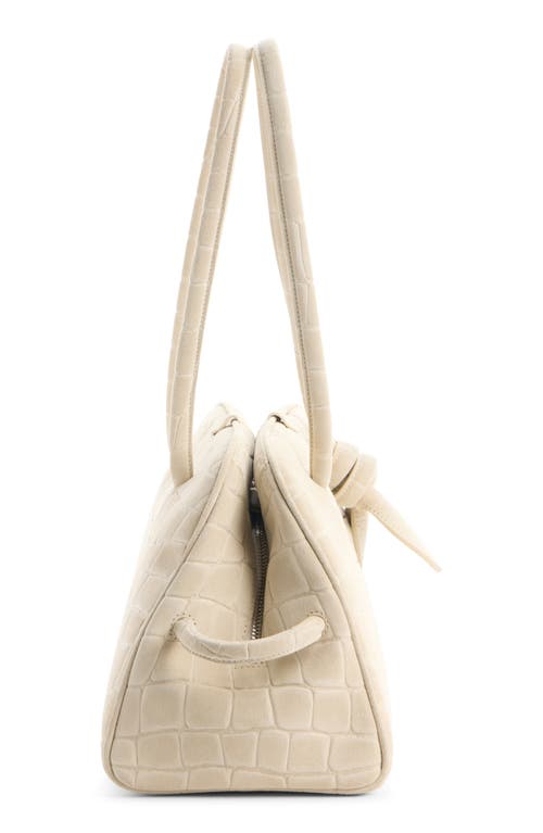 Jacquemus Le Turismo Croc Embossed Suede Bowling Bag