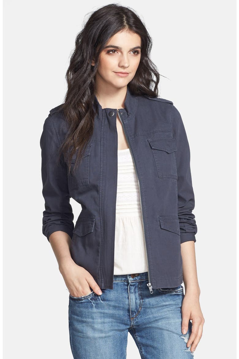 Cotton Canvas Jacket, Main, color, WASHED GREY