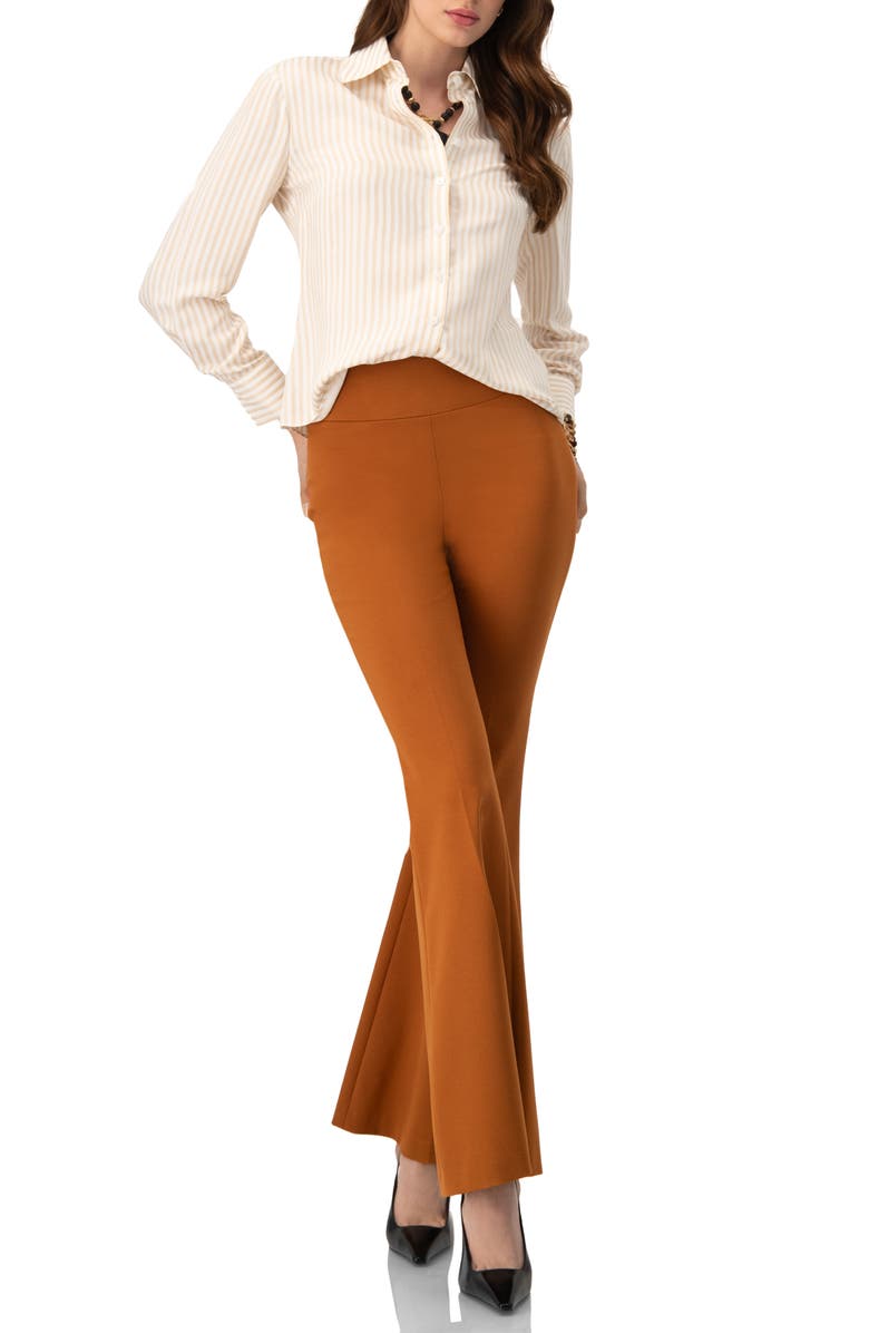 IVONNE Classic Striped Shirt, Alternate, color, Beige