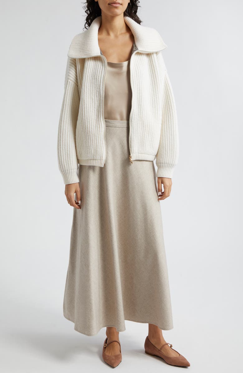 Herno Rib Wool Sweater Knit Bomber Jacket, Alternate, color, 