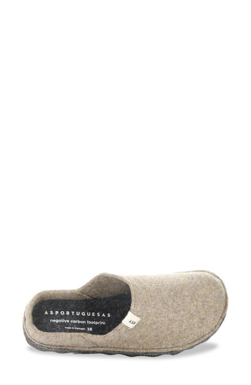 Fly London Natura Wool Felt Mule In Brown