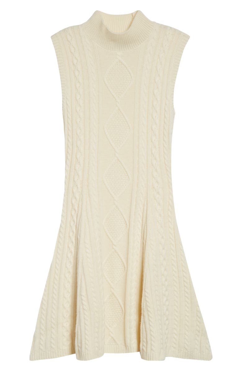 STAUD Charade Wool Blend Sweater Dress, Alternate, color, Ivory