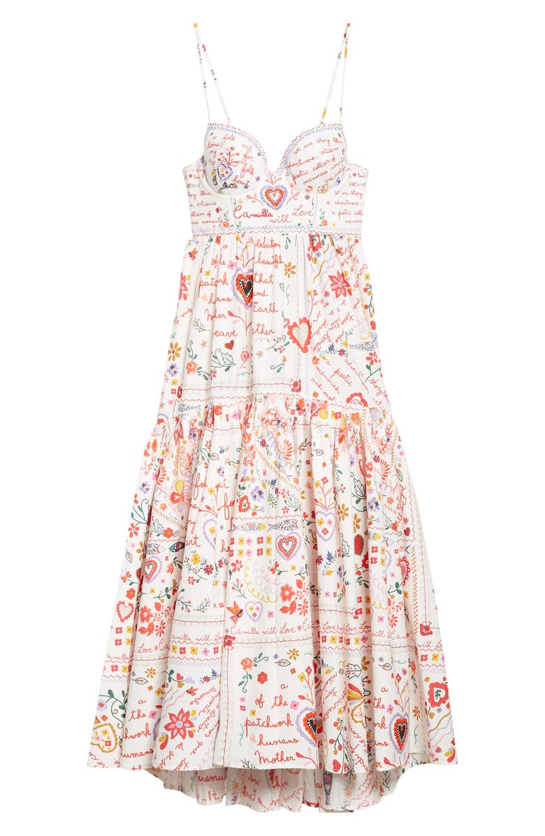 Camilla Tiered Organic Cotton Poplin Sundress, Alternate, color, A Kitsch In Time